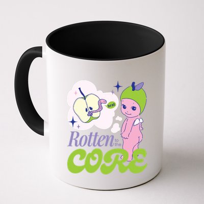Brat Rotten To The Core Bad Apple Funny Retro Mug