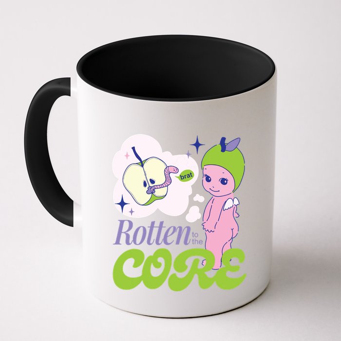 Brat Rotten To The Core Bad Apple Funny Retro Mug