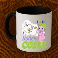 Brat Rotten To The Core Bad Apple Funny Retro Mug