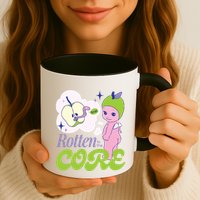 Brat Rotten To The Core Bad Apple Funny Retro Mug