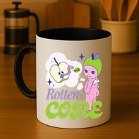 Brat Rotten To The Core Bad Apple Funny Retro Mug