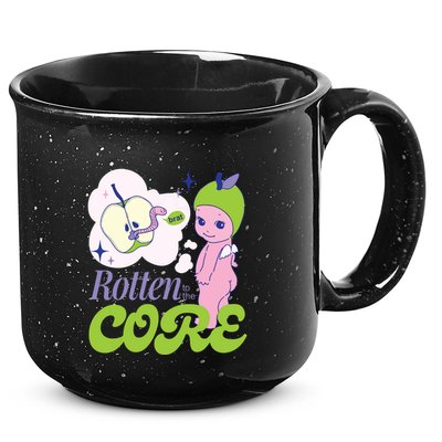 Brat Rotten To The Core Bad Apple Funny Retro 15oz Campfire Ceramic Mug