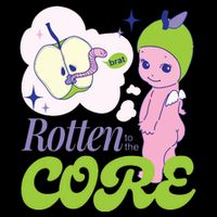 Brat Rotten To The Core Bad Apple Funny Retro Drawstring Bag