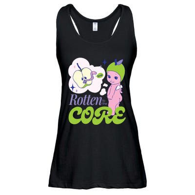 Brat Rotten To The Core Bad Apple Funny Retro Ladies Essential Flowy Tank