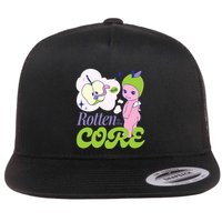Brat Rotten To The Core Bad Apple Funny Retro Flatbill Hat