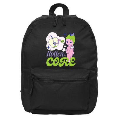 Brat Rotten To The Core Bad Apple Funny Retro 16 in Basic Backpack