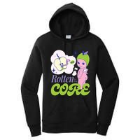 Brat Rotten To The Core Bad Apple Funny Retro Women's Pullover Hoodie