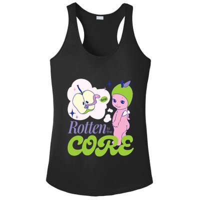 Brat Rotten To The Core Bad Apple Funny Retro Ladies PosiCharge Competitor Racerback Tank