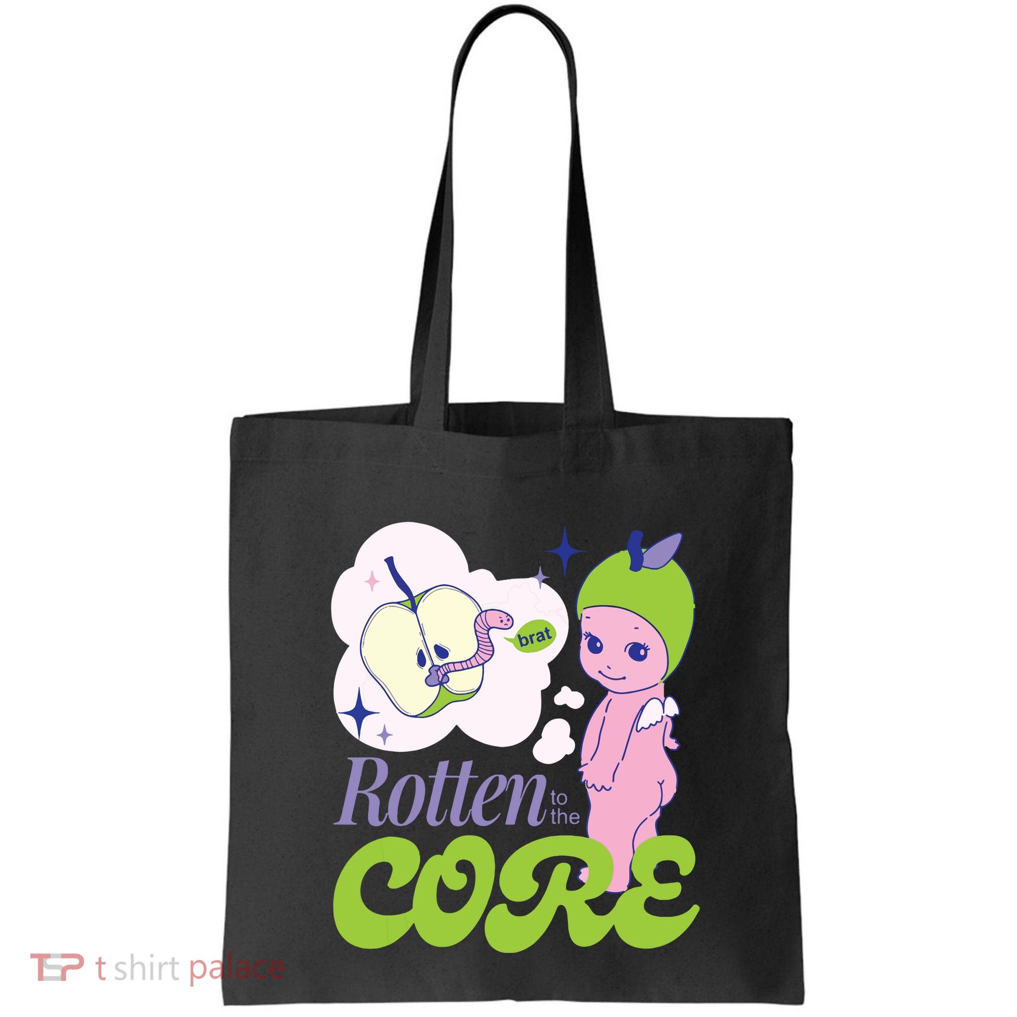 Brat Rotten To The Core Bad Apple Funny Retro Bag