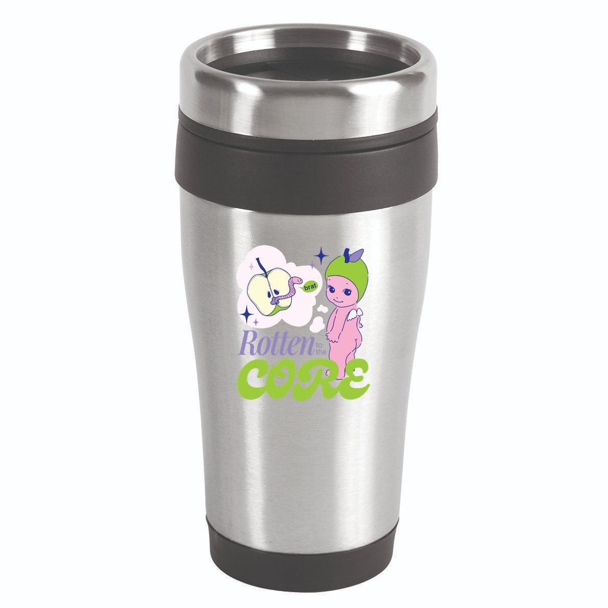Brat Rotten To The Core Bad Apple Funny Retro 16oz Travel Tumbler