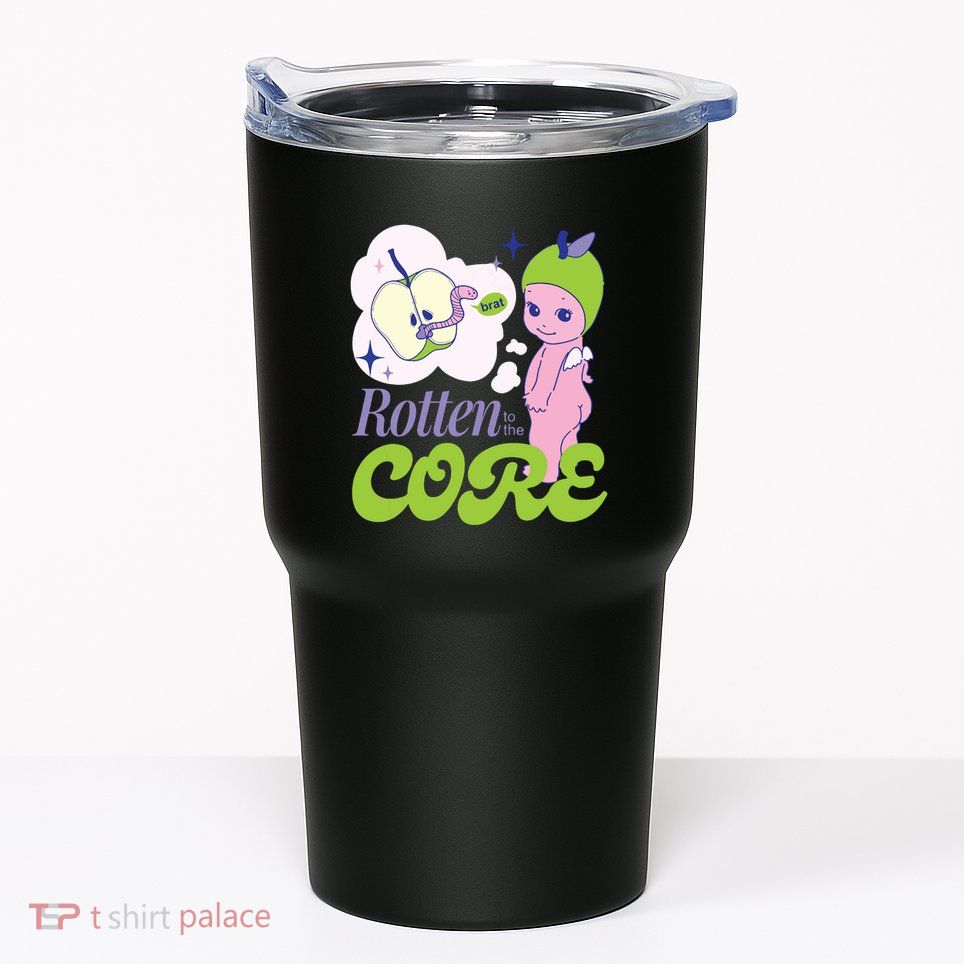 Brat Rotten To The Core Bad Apple Funny Retro Tumbler