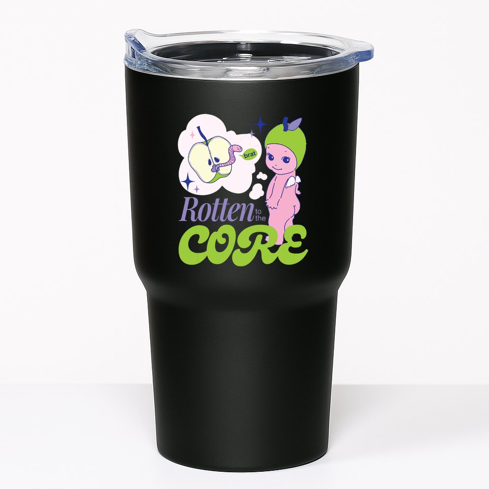 Brat Rotten To The Core Bad Apple Funny Retro Tumbler