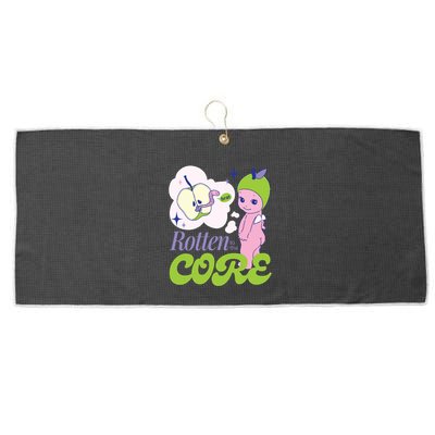 Brat Rotten To The Core Bad Apple Funny Retro Large Microfiber Waffle Golf Towel