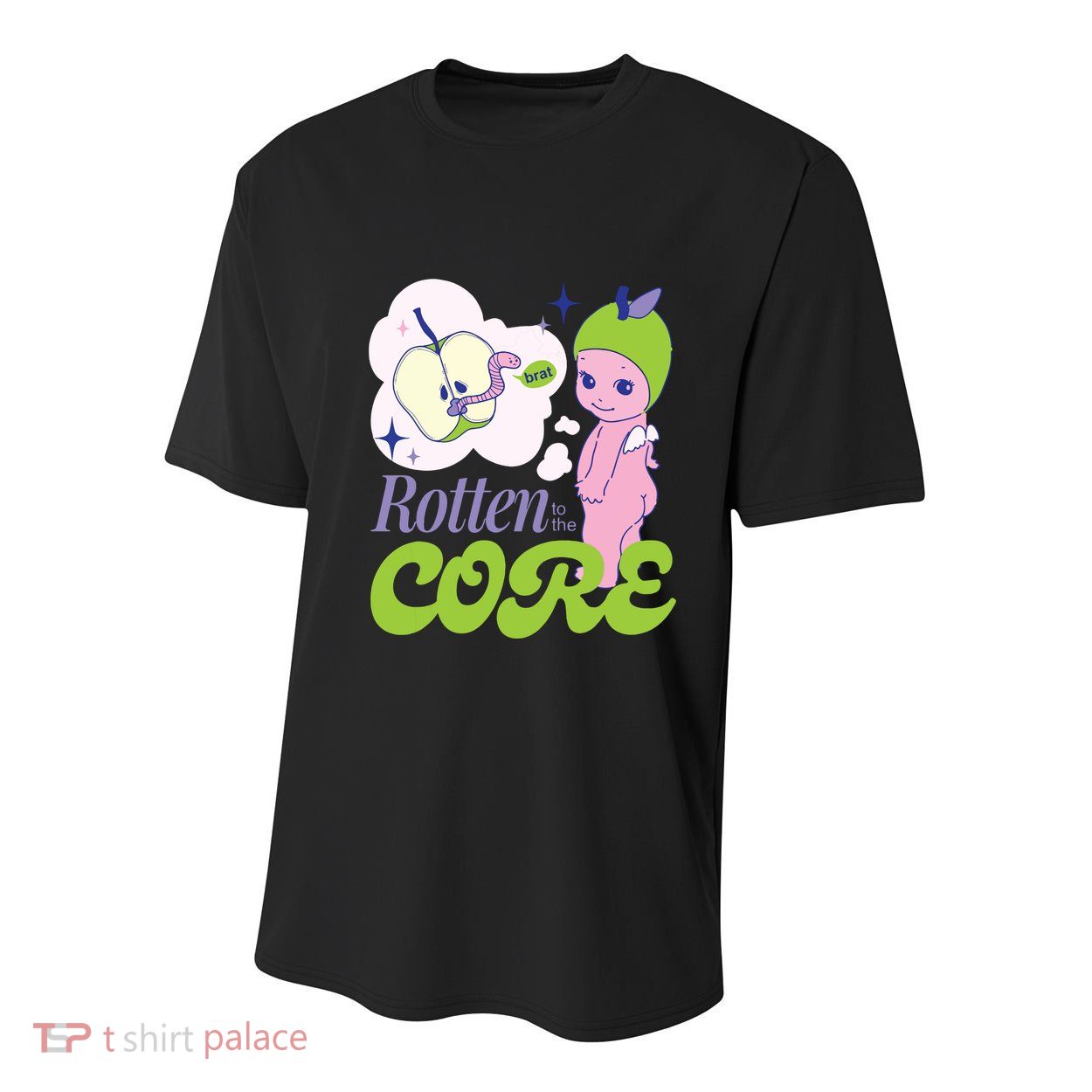 Brat Rotten To The Core Bad Apple Funny Retro Youth Performance Sprint T-Shirt
