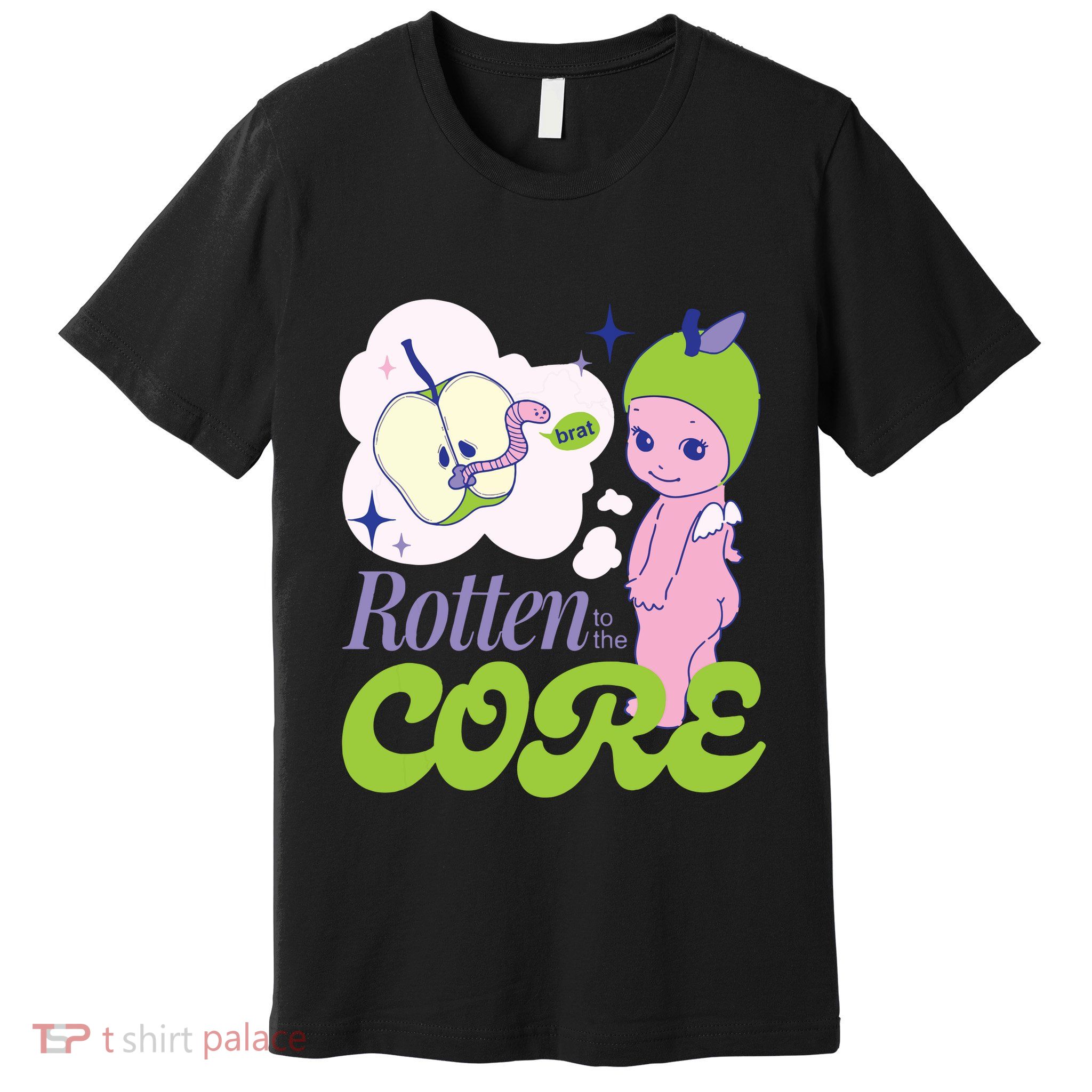 Brat Rotten To The Core Bad Apple Funny Retro Premium T-Shirt