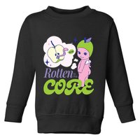 Brat Rotten To The Core Bad Apple Funny Retro Toddler Sweatshirt
