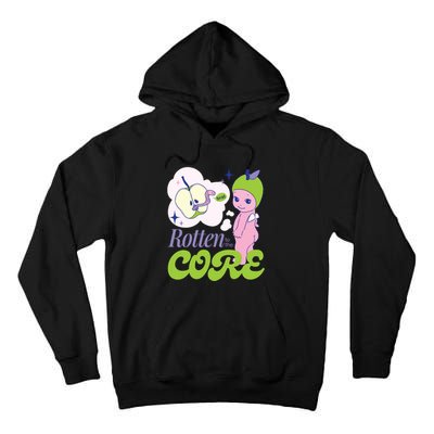 Brat Rotten To The Core Bad Apple Funny Retro Tall Hoodie