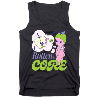 Brat Rotten To The Core Bad Apple Funny Retro Tank Top