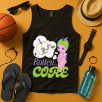 Brat Rotten To The Core Bad Apple Funny Retro Tank Top