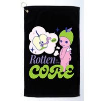 Brat Rotten To The Core Bad Apple Funny Retro Golf Towel
