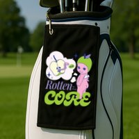 Brat Rotten To The Core Bad Apple Funny Retro Golf Towel