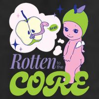 Brat Rotten To The Core Bad Apple Funny Retro Golf Towel