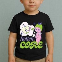 Brat Rotten To The Core Bad Apple Funny Retro Toddler T-Shirt