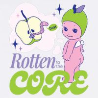 Brat Rotten To The Core Bad Apple Funny Retro Garment-Dyed Sweatshirt