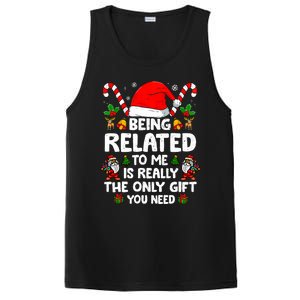 Being Related To Me Funny Christmas Family Xmas Pajamas PosiCharge Competitor Tank