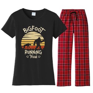 Bigfoot Running Team Yeti Sasquatch Women's Flannel Pajama Set