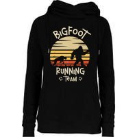 Bigfoot Running Team Yeti Sasquatch Womens Funnel Neck Pullover Hood