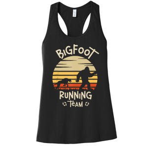 Bigfoot Running Team Yeti Sasquatch Women's Racerback Tank