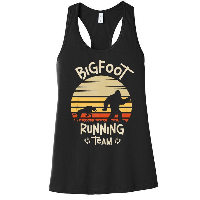 Bigfoot Running Team Yeti Sasquatch Women's Racerback Tank