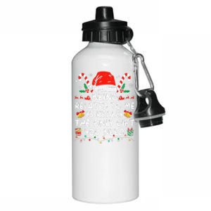 Being Related To Me Funny Christmas Family Xmas Pajamas  Aluminum Water Bottle