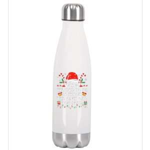 Being Related To Me Funny Christmas Family Xmas Pajamas  Stainless Steel Insulated Water Bottle