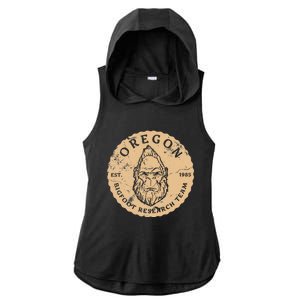 Bigfoot Research Team For Oregon Sasquatch Believers Ladies PosiCharge Tri-Blend Wicking Draft Hoodie Tank