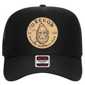 Bigfoot Research Team For Oregon Sasquatch Believers High Crown Mesh Back Trucker Hat