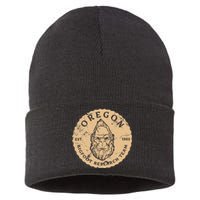 Bigfoot Research Team For Oregon Sasquatch Believers Sustainable Knit Beanie