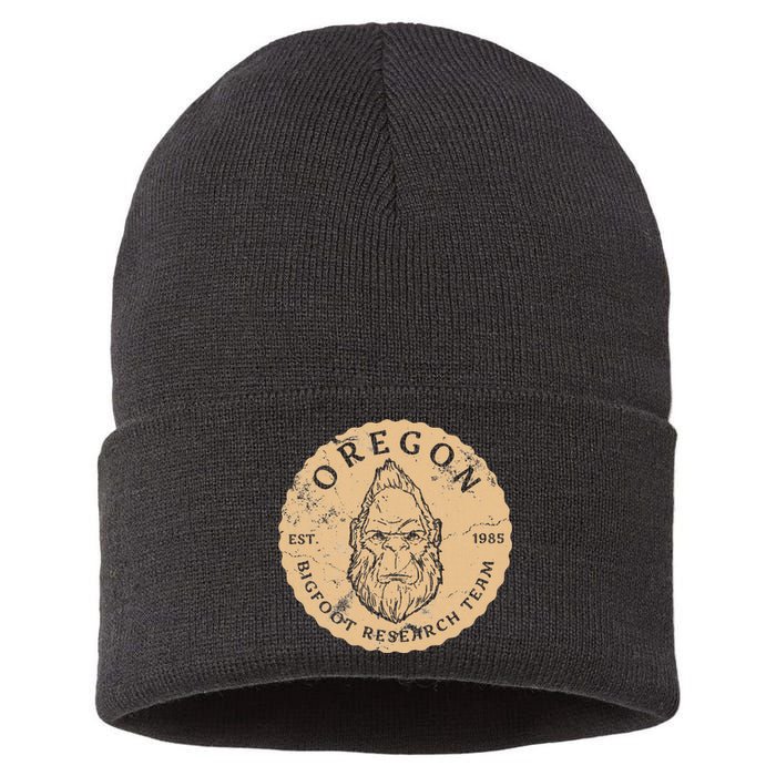 Bigfoot Research Team For Oregon Sasquatch Believers Sustainable Knit Beanie