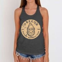 Bigfoot Research Team For Oregon Sasquatch Believers Women's Knotted Racerback Tank