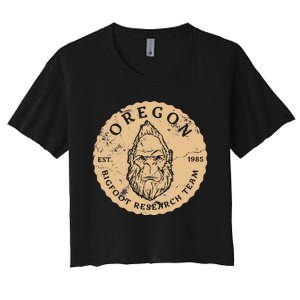 Bigfoot Research Team For Oregon Sasquatch Believers Women's Crop Top Tee