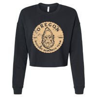 Bigfoot Research Team For Oregon Sasquatch Believers Cropped Pullover Crew