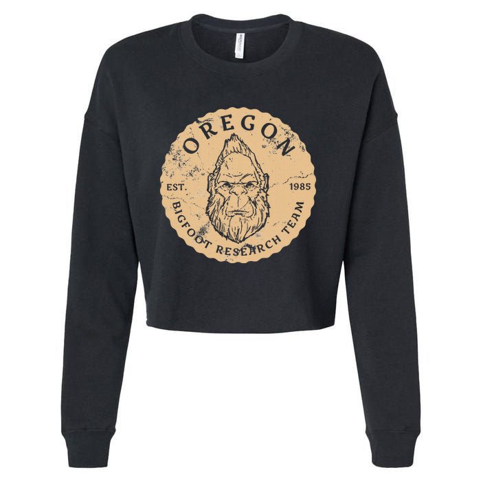 Bigfoot Research Team For Oregon Sasquatch Believers Cropped Pullover Crew