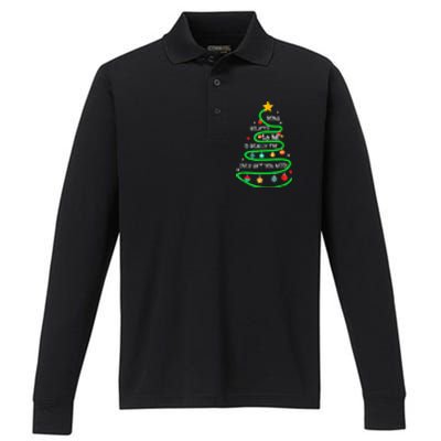 Being Related To Me Funny Christmas Pajama Great Gift Performance Long Sleeve Polo