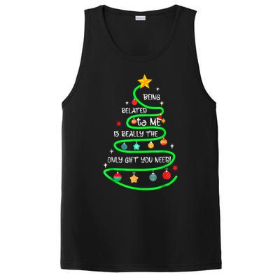 Being Related To Me Funny Christmas Pajama Great Gift PosiCharge Competitor Tank