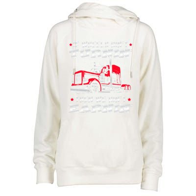 Big Rig Trucker And Semigifttrailer Truck Driver Great Gift Womens Funnel Neck Pullover Hood