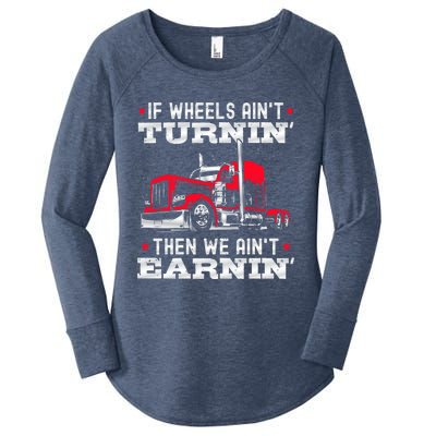 Big Rig Trucker And Semigifttrailer Truck Driver Great Gift Women's Perfect Tri Tunic Long Sleeve Shirt