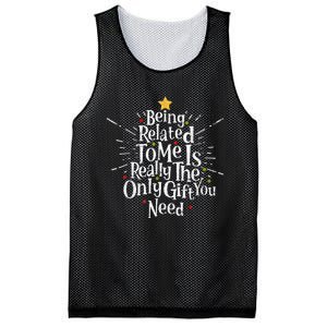 Being Related To Me Funny Family Matching Christmas Pajamas Mesh Reversible Basketball Jersey Tank