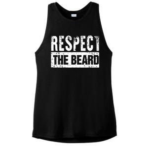 Beard : Respect The Beard Ladies PosiCharge Tri-Blend Wicking Tank