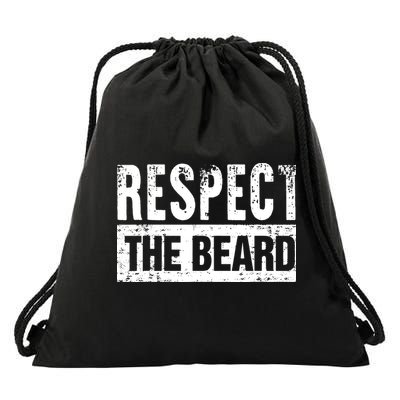 Beard : Respect The Beard Drawstring Bag